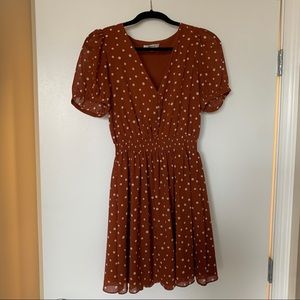 Madewell Smocked Mini Dress Inkspot Dots Small